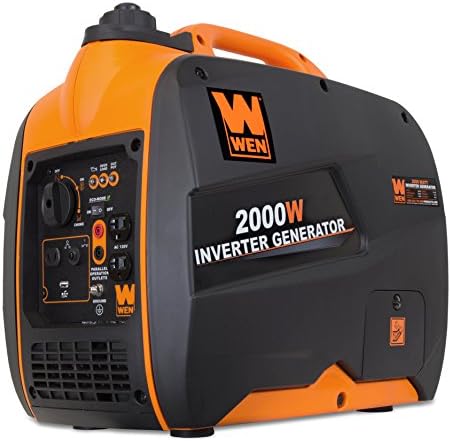 WEN 56200i 2000-Watt Gas Powered Portable Inverter Generator, CARB Compliant,Black & Orange